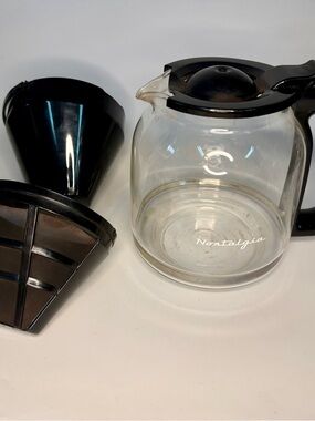 Nostalgia 12 Cup Carafe Coffee Pot & Filter Fits RCOF12 Retro Series Coffeemaker
